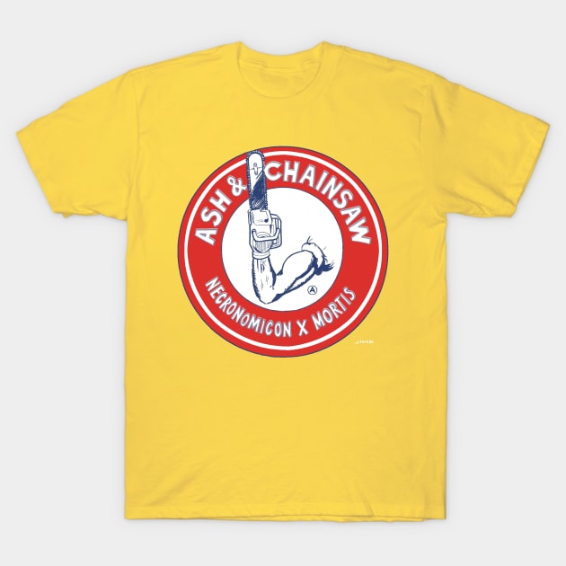 Ash & Chainsaw T-Shirt by Jimb Fisher Art